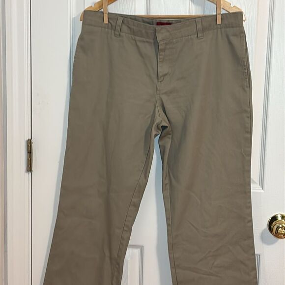 Dickies Straight leg Khaki Pants, Uniform, flat front, work, 11 - Picture 2 of 6